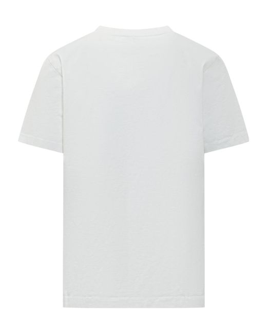 Off-White c/o Virgil Abloh White Logo Printed Crewneck T-Shirt for men