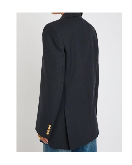 Saint Laurent Black Double-Breasted Wool Blazer