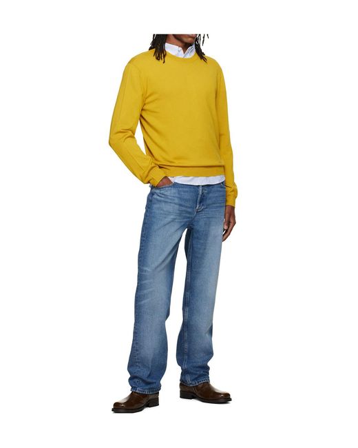 A.P.C. Yellow Crew Neck Sweater for men