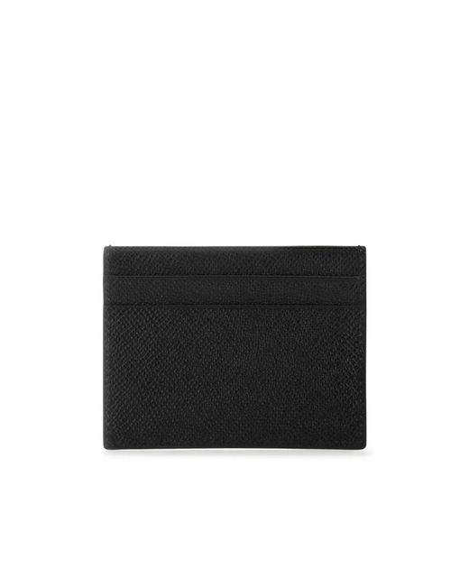 Dolce & Gabbana Black Logo Plaque Open Top Cardholder for men