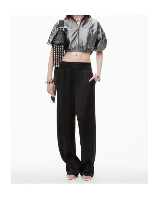 Alexander Wang Black Logo Patch Balloon Pants