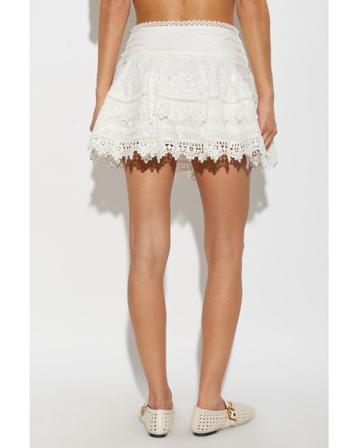 AllSaints White Short A-Line Skirt