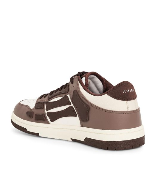 Amiri Brown Skel Lace-Up Sneakers for men