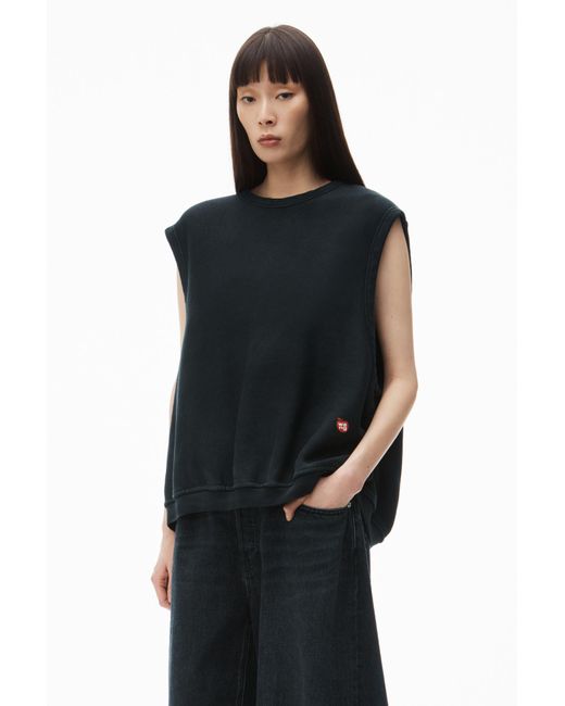 Alexander Wang Black Logo Printed Sleeveless Tank Top
