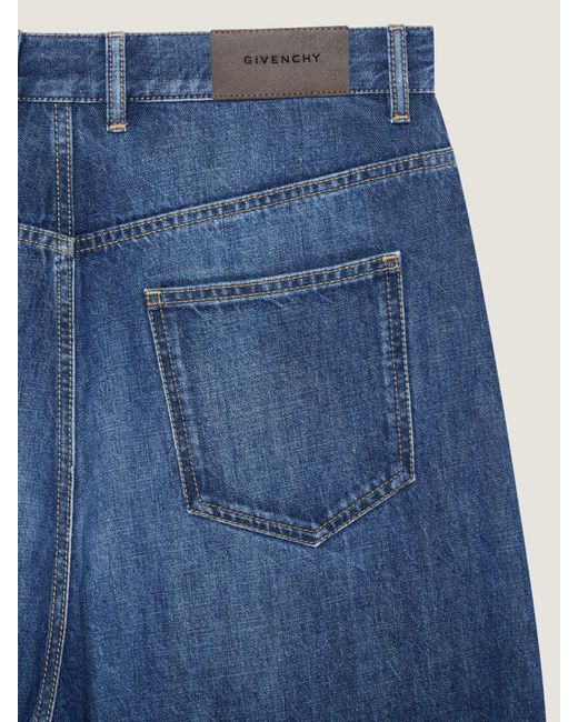 Givenchy Blue Logo Patch Relaxed-Fit Jeans for men