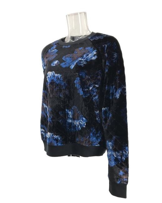 Sportmax Blue Long-Sleeved Pullover Hoodie