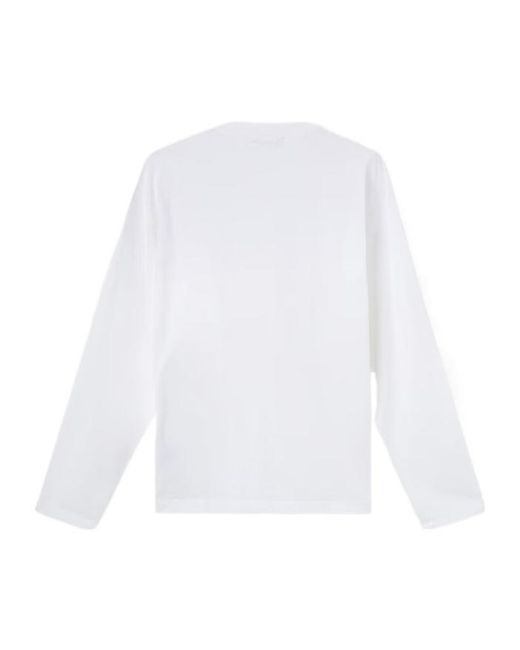 Stone Island White Logo-Patch Long-Sleeve T-Shirt for men