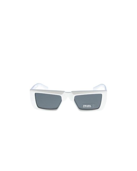 Prada Blue Eyewear Rectangular Frame Sunglasses for men