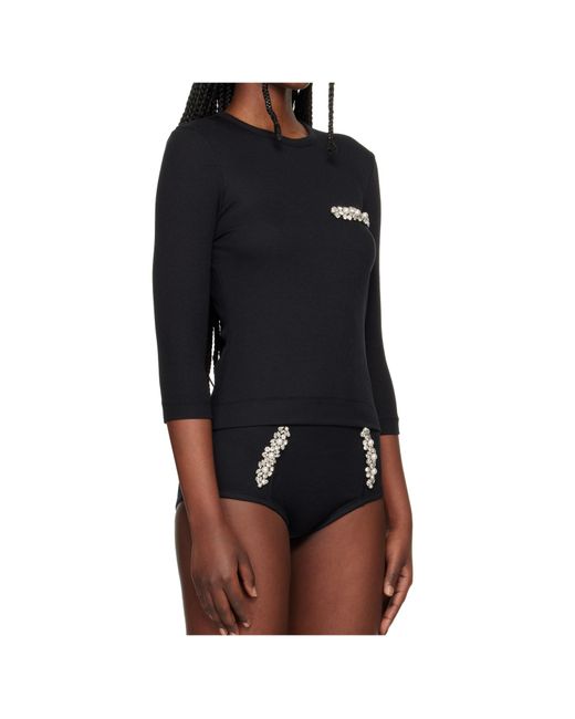 Simone Rocha Black Embellished Top