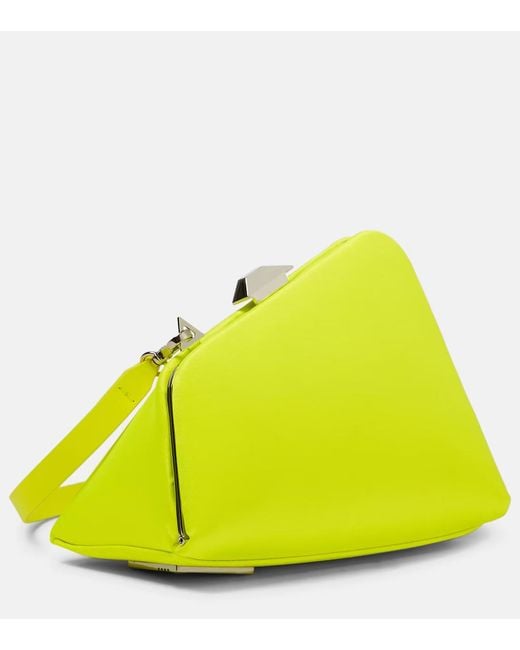 The Attico Yellow Midnight Satin Clutch