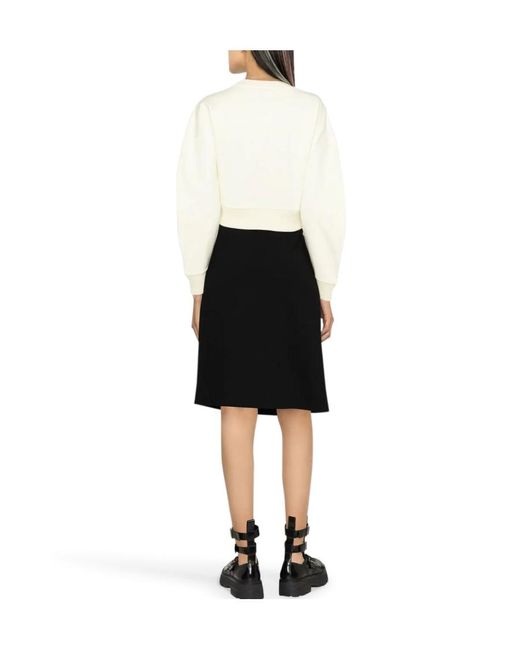 McQueen White Logo Embroidered Cut-Out Sweatshirt