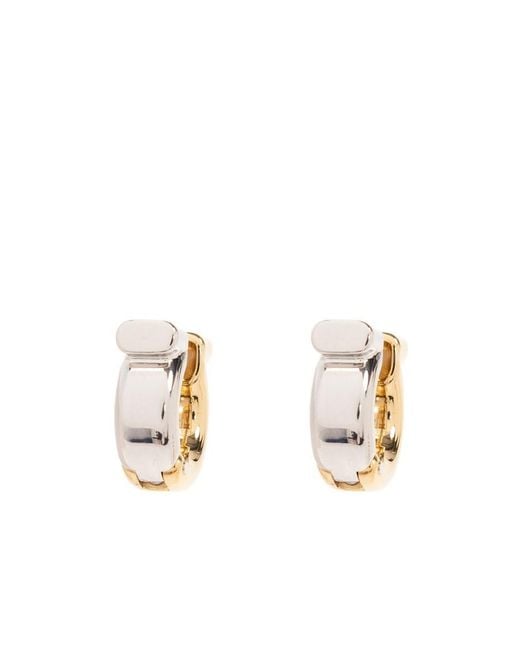 Ferragamo Metallic Logo Earring