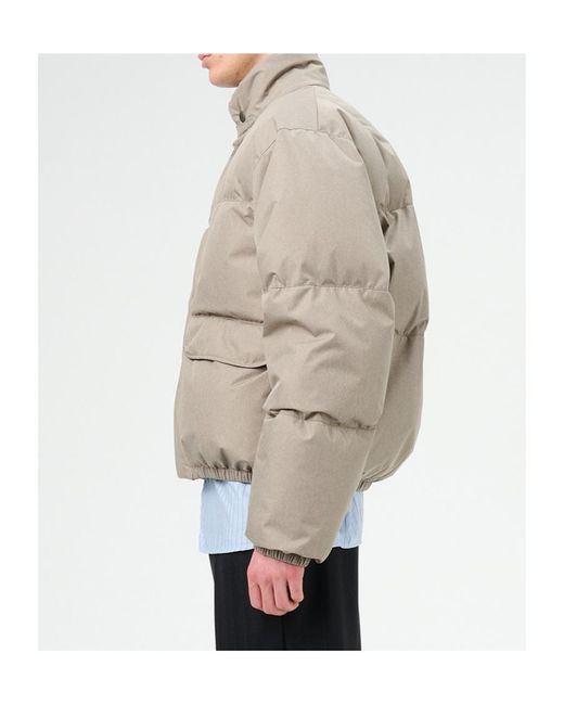 Our Legacy Brown Inhale Press-Stud Puffer Jacket for men