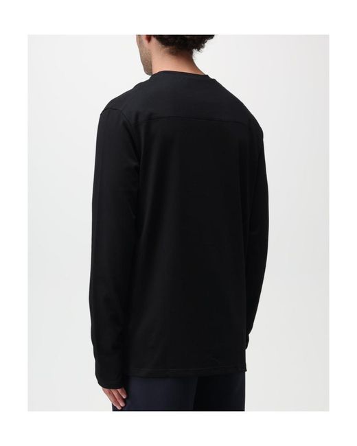 Jil Sander Black Long-Sleeved Crewneck T-Shirt for men