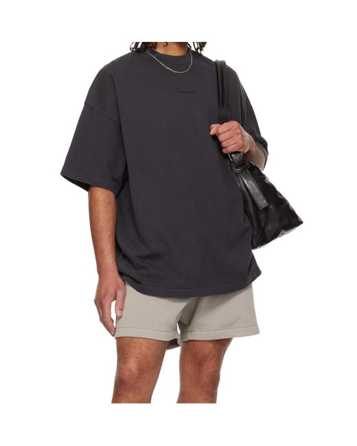 Fear Of God Black Short-Sleeved Crewneck T-Shirt for men