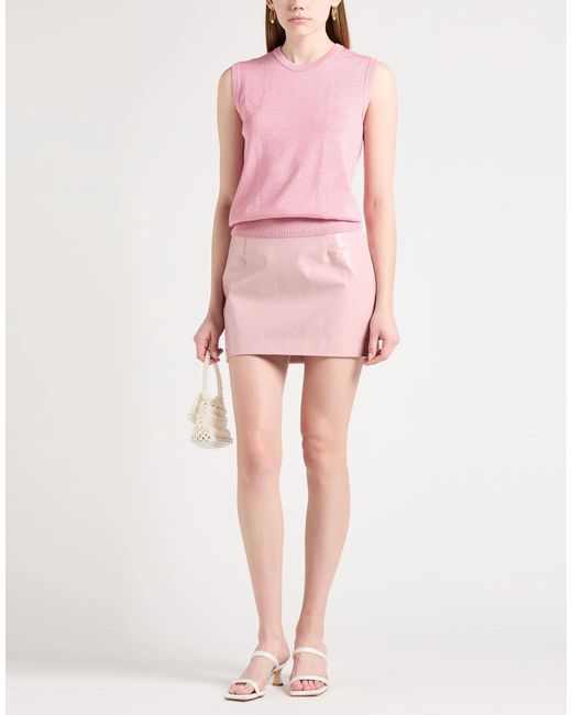 Dolce & Gabbana Pink Solid-Color A-Line Skirt