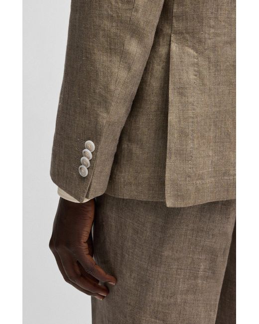 Boss Brown Canvas Blazer for men