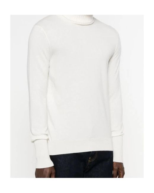Ballantyne White Turtleneck Long-Sleeved Jumper for men