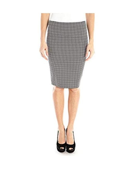 Armani Jeans Gray Plaid Detail Skirt