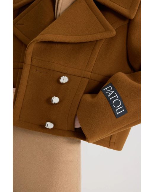 Patou Brown Double-Breasted Wool Jacket