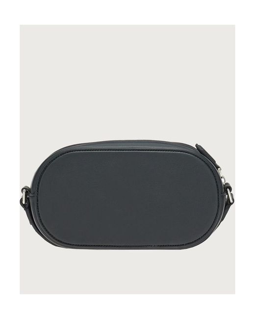 Ferragamo Black Ferragamo Double Gancio Crossbody Bag for men
