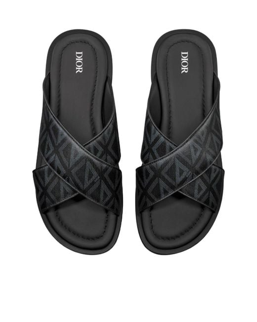 Dior Black Homme Alias Slip-On Sandals for men