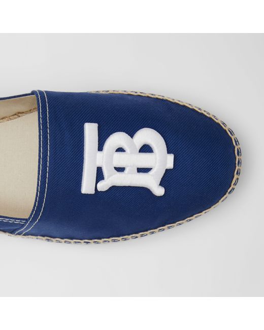 Burberry Blue Monogram Motif Espadrilles for men