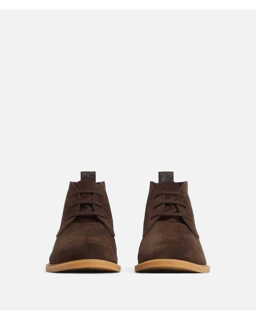 Bottega Veneta Brown Astaire Lace-Up Ankle Boot for men