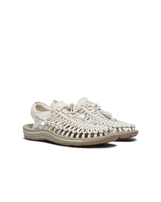 Keen White Uneek Woven Sneakers