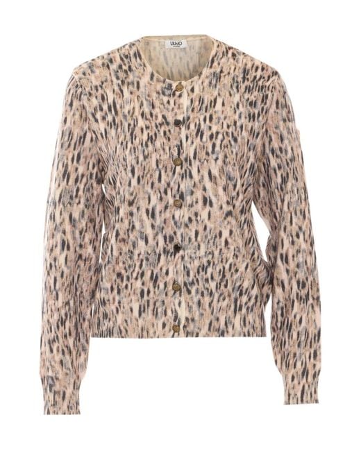 Liu Jo Multicolor Crew-Neck Cardigan