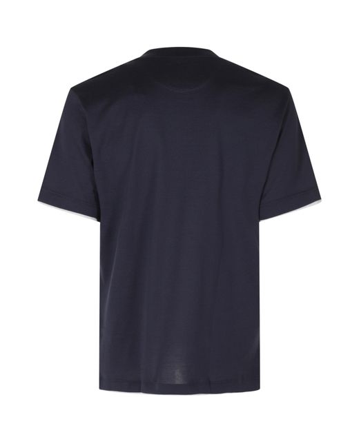 Eleventy Blue Short-Sleeved T-Shirt for men