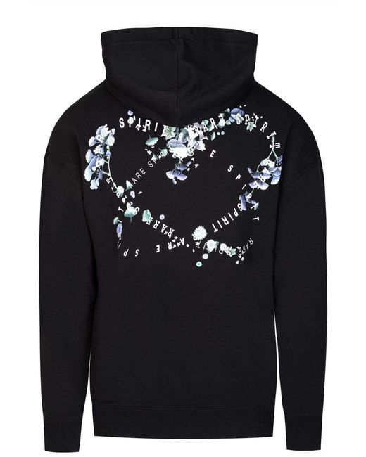 Givenchy Black Printed Hooded Sweater for men