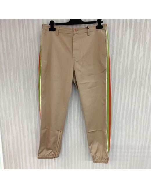 Gucci Natural Side Striped Trousers for men