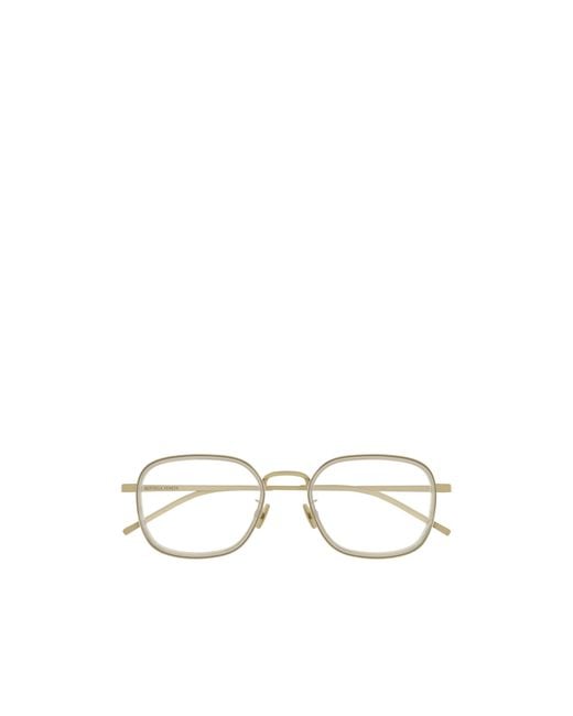 Bottega Veneta White Eyewear Square Frame Glasses for men