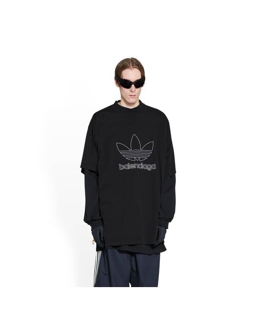 Balenciaga Black T-Shirt Adidas Oversize for men