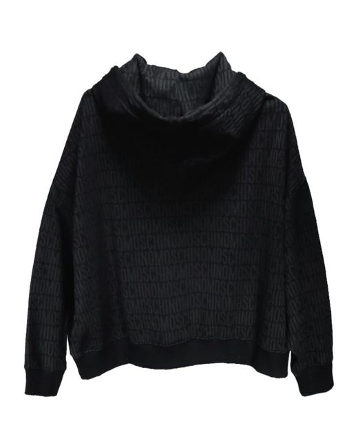 Moschino Black Hooded Long-Sleeved Hoodie