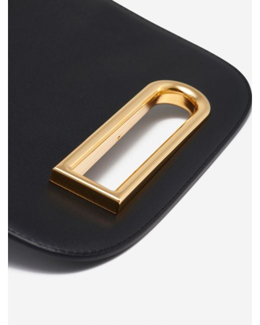 Delvaux Black Small Lingot Leather Shoulder Bag