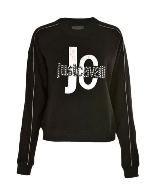 Just Cavalli Black Logo Sweater