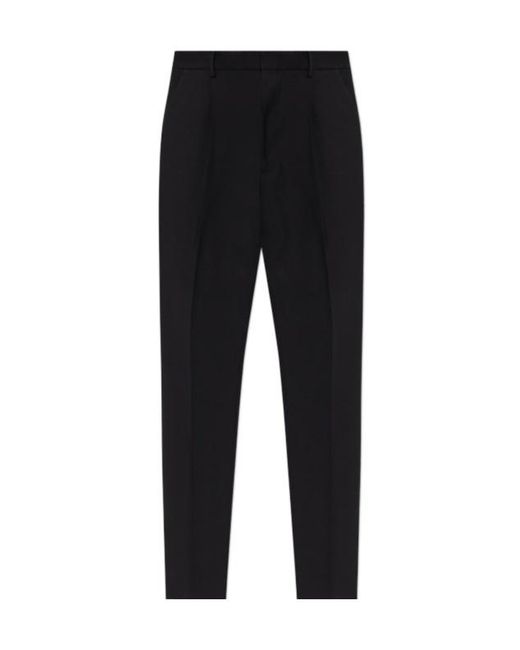 DSquared² Black Logo Plaque Tailored Trousers for men