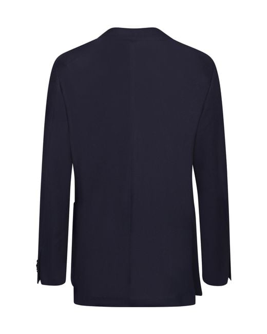Lardini Blue Textured Single-Breasted Blazer for men