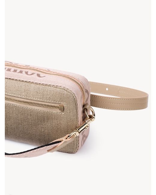 Chloé Pink Woody Logo-Embroidered Belt Bag
