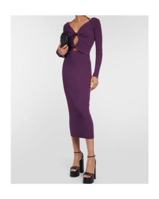 Altuzarra Purple Fotia Cutout Jersey Gown