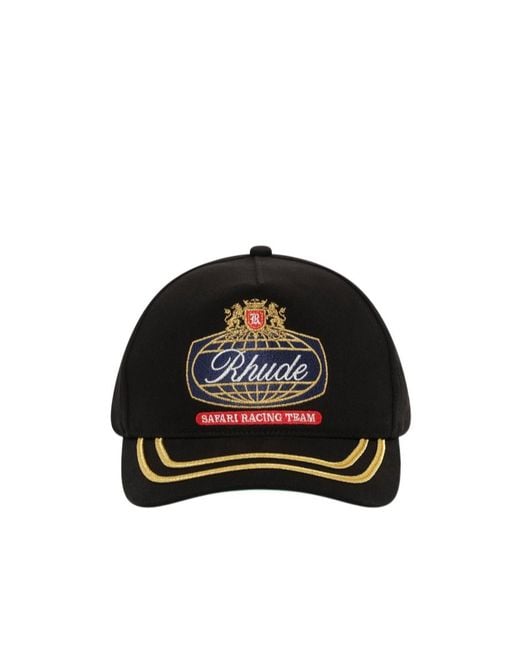 Rhude Black Safari Crest Hat for men