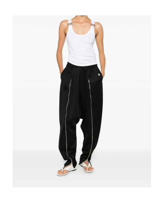 Coperni Black Sarouel Zip-Detail Track Pants