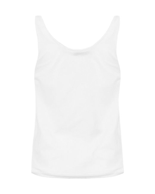 Prada White Scoop-Neck Tank Top