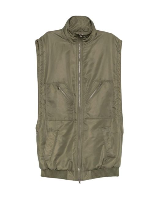 MM6 by Maison Margiela Green Zip-Up Vest