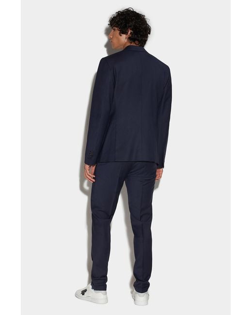 DSquared² Blue Single-Breasted Three-Piece Tailored Suit for men