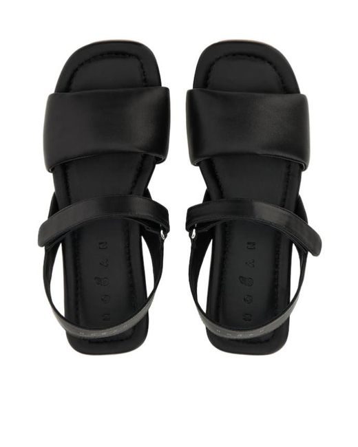 Hogan Black Flat Sandals H685