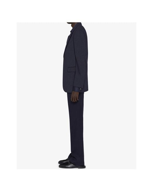 Givenchy Blue Monogram Slim-Fit Blazer for men