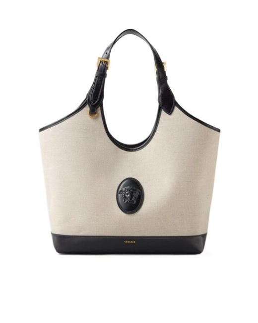 Versace White Rivière Large Tote Bag
